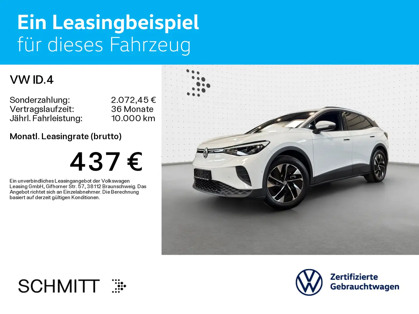 Volkswagen ID.4 Pro MOVE*AKKU 96%*LED*AHK*NAVI*KAMERA*19ZOL Weiß - 2