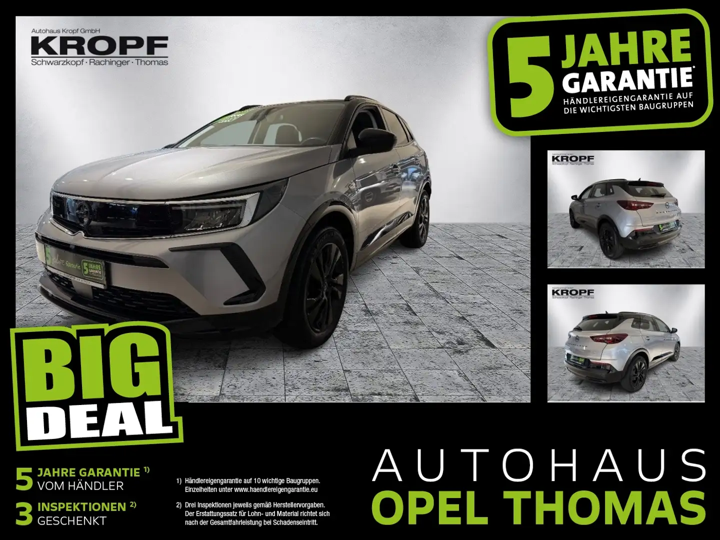 Opel Grandland 1.2 Turbo GS Line Alcantara+LED+Navi Gris - 1