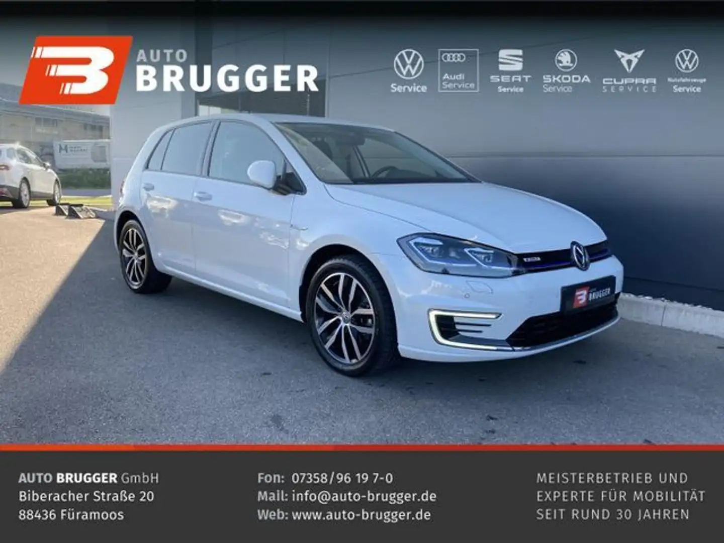 Volkswagen Golf 100 kW LED NAVI Wärmepumpe Klima Shzg CarPlay Weiß - 1