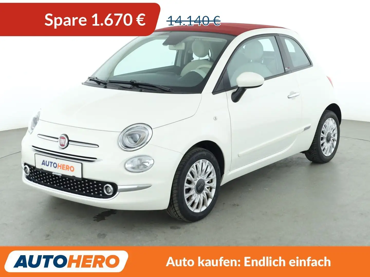 Fiat 500C 1.0 Mild-Hybrid Lounge *NAVI*PDC*TEMPO*ALU* Weiß - 1
