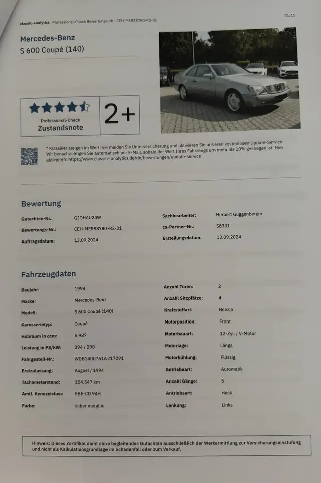 Mercedes-Benz 600 S 600 Coupé, foto 10