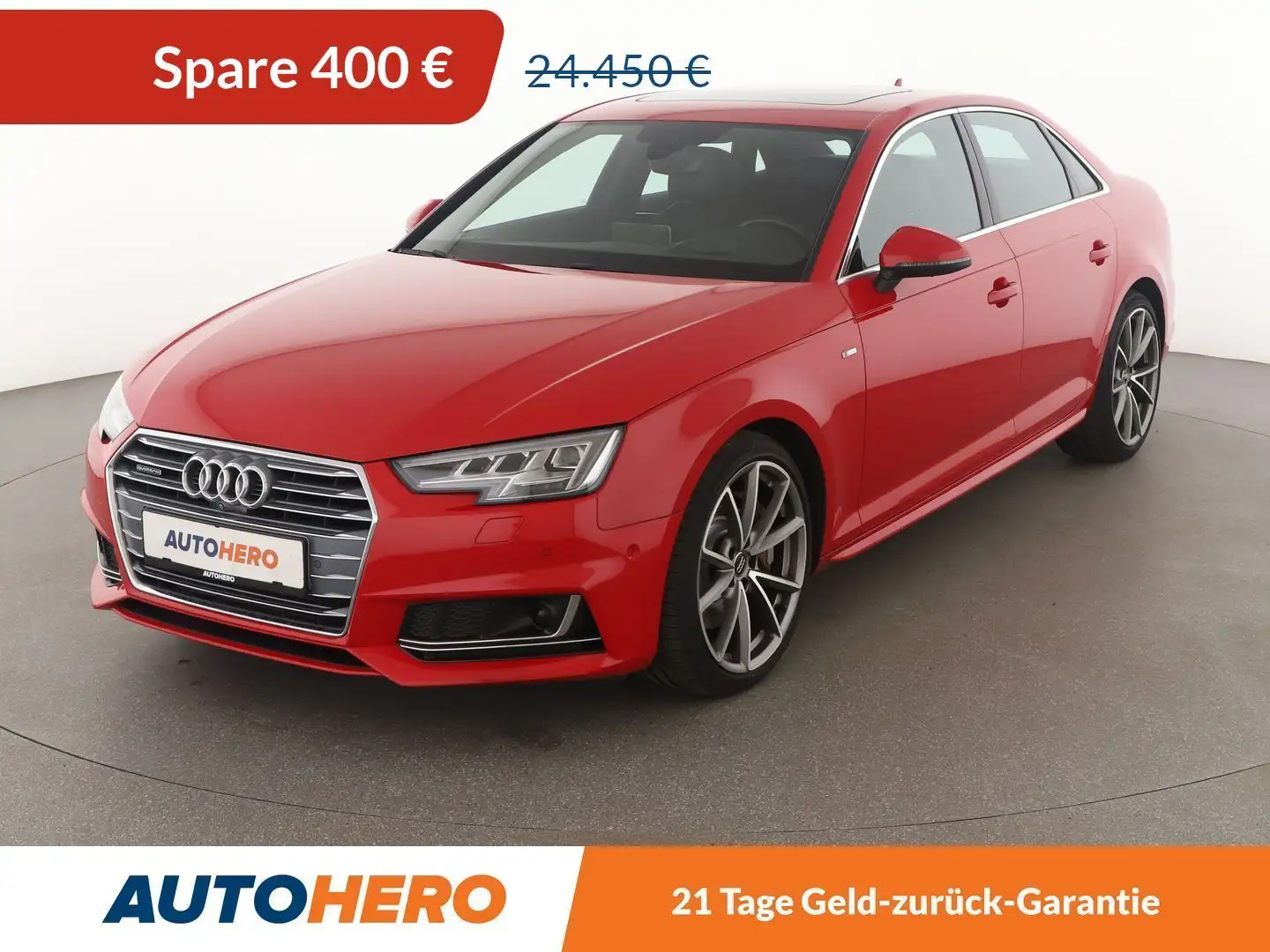 Audi A4 2.0 TFSI quattro Sport Aut.*NAVI*HUD*ACC*CAM* Rouge - 1