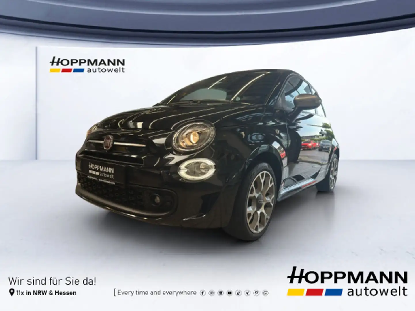 Fiat 500C 1.0 Hybrid ROCKSTAR PDC Klima Navi Schwarz - 1