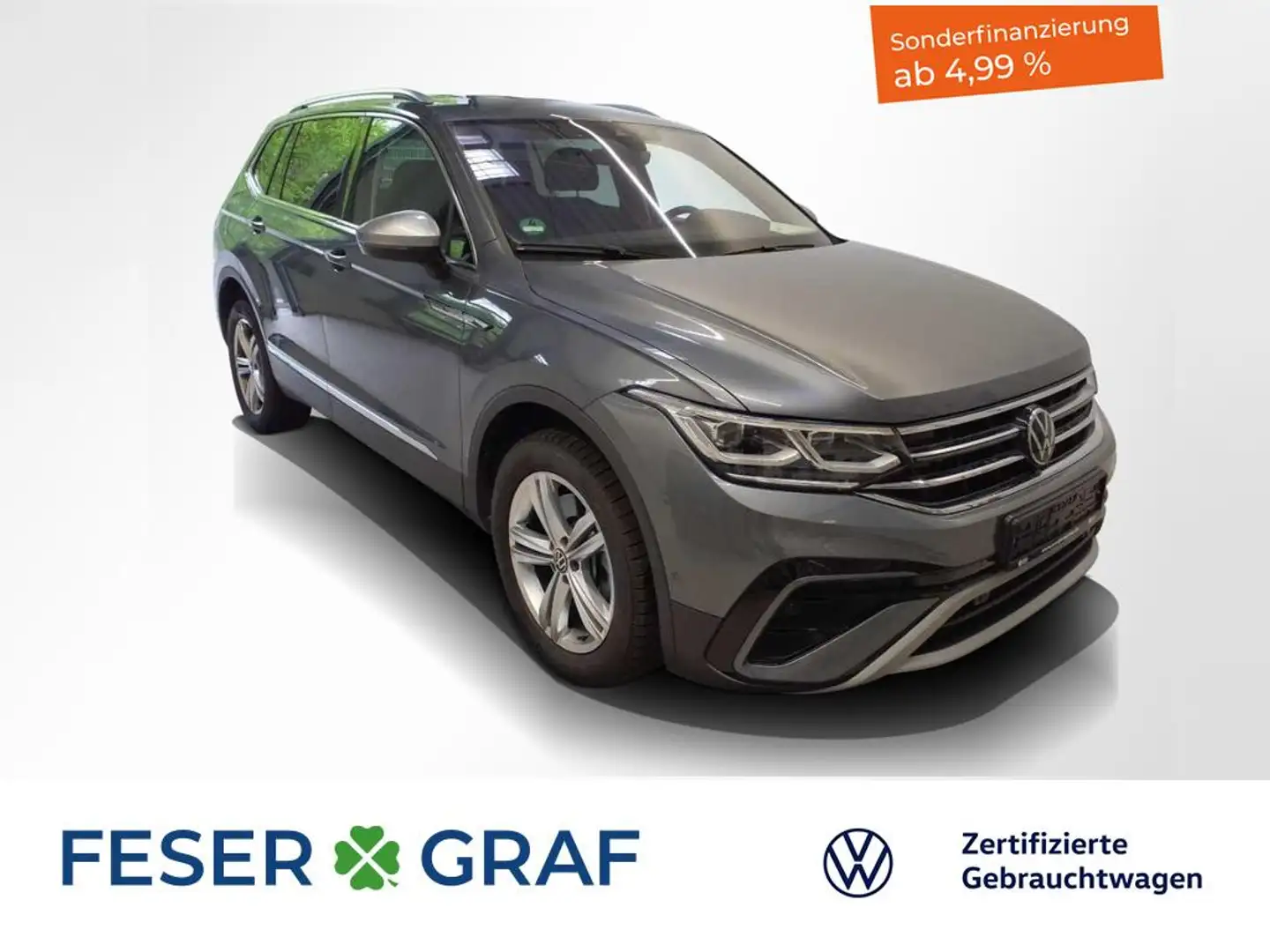 Volkswagen Tiguan Allspace 2.0 TDI Elegance 4Motion DSG IQ-Light / AHK RearVi Grau - 1