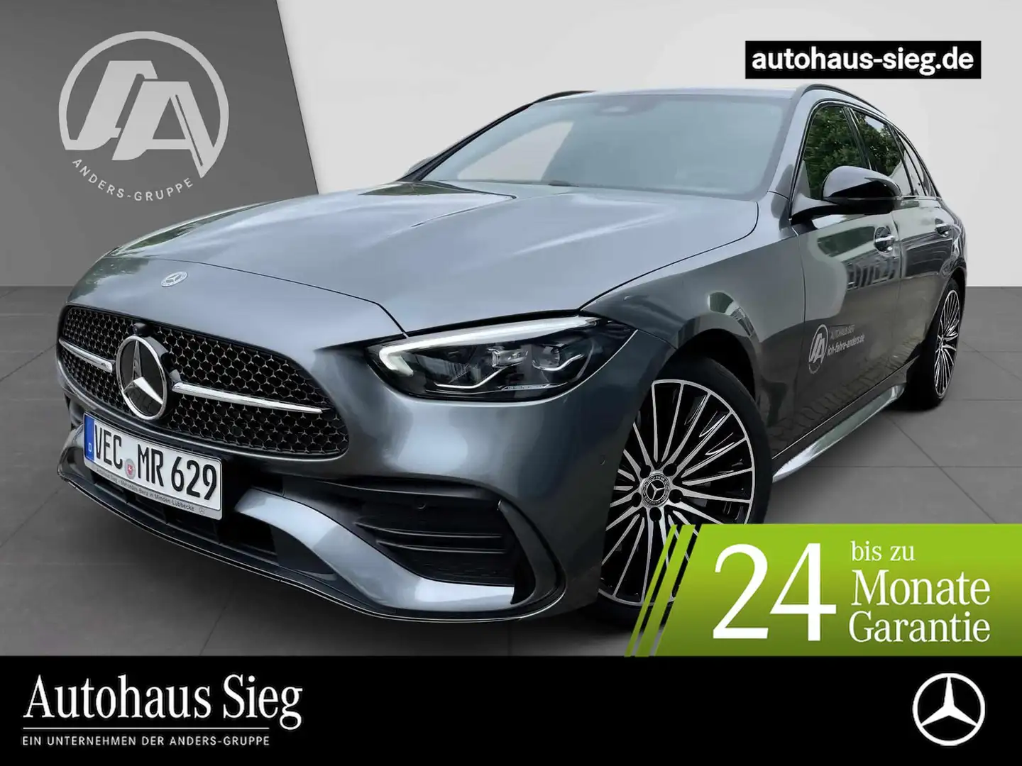 Mercedes-Benz C 220 d T +AMG+SHZ+KeyLess+Edi.+AHK+Night+SpurW Grau - 1