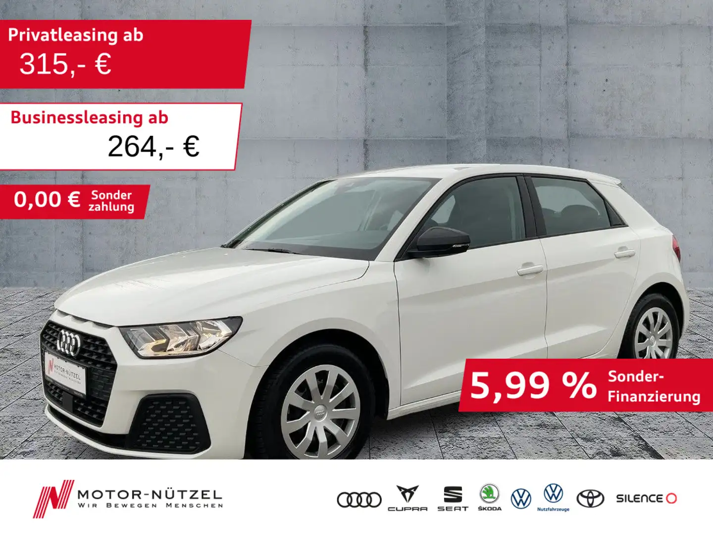 Audi A1 30 TFSI PDC+SHZ+DAB+MFL+15"LM Weiß - 1