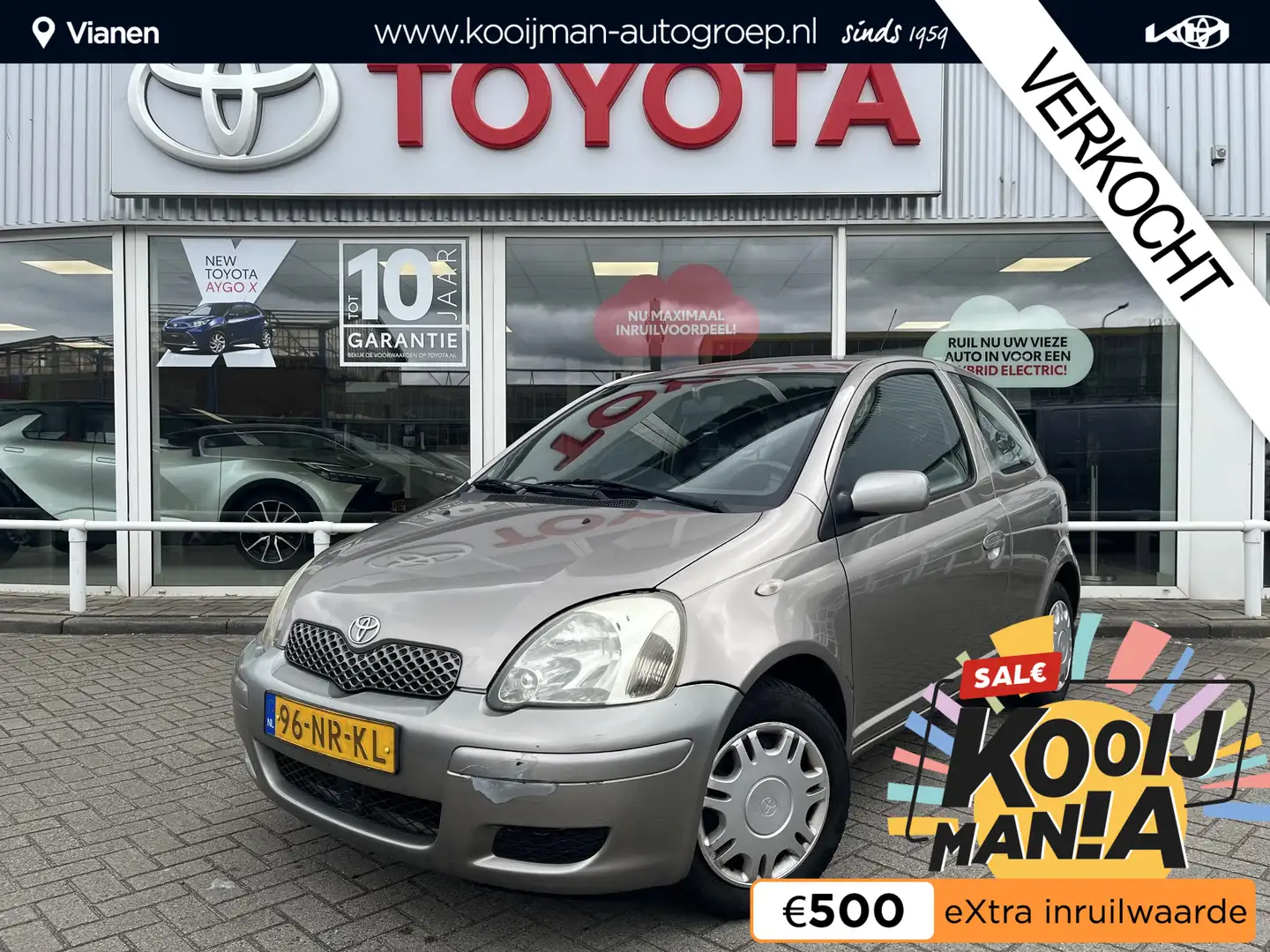 Toyota Yaris 1.0 VVT-i Sol MMT Automaat, NL auto slechts 85000k Grijs - 1