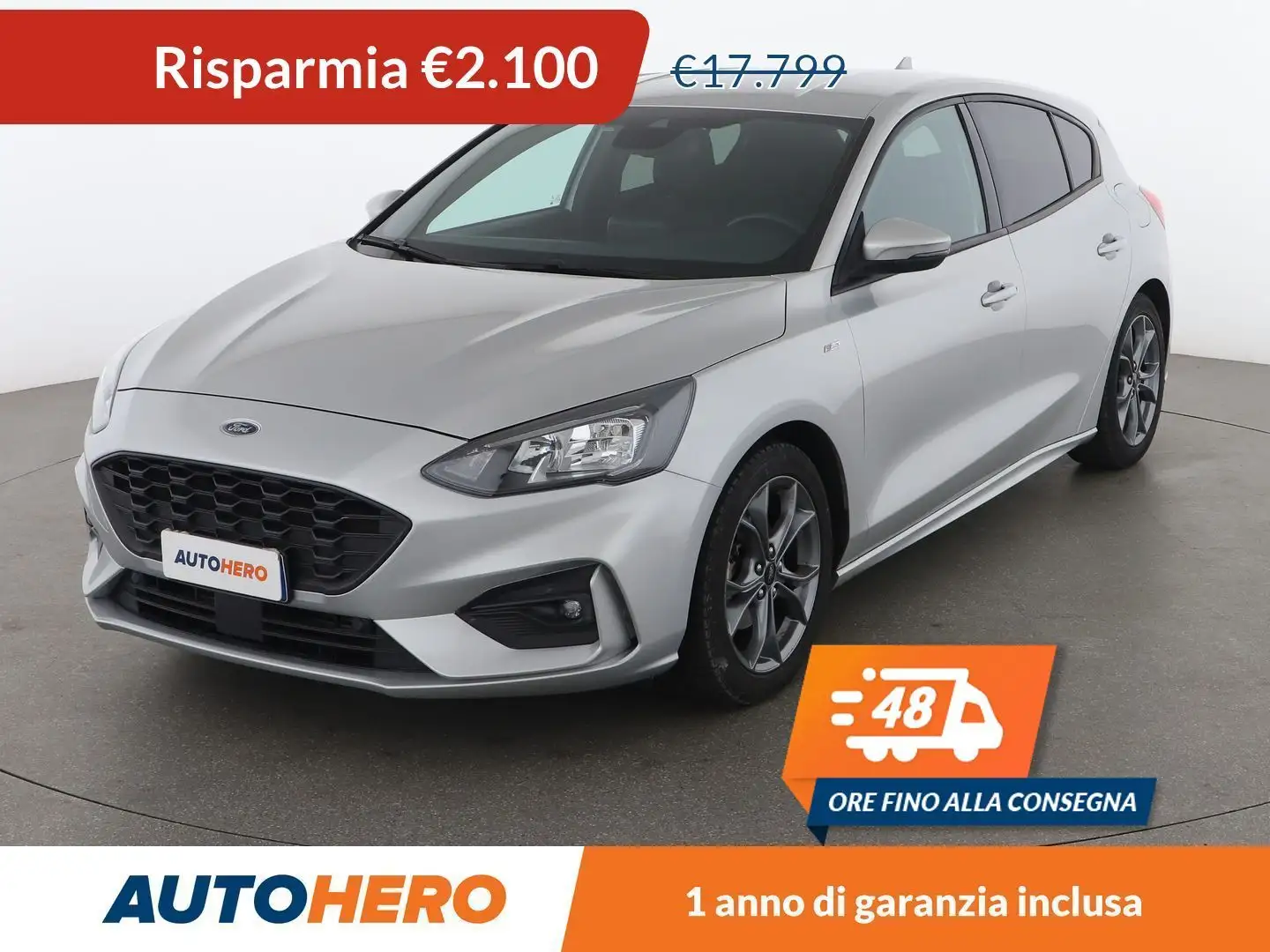 Ford Focus 1.0 EcoBoost Mild-Hybrid ST-Line 125 CV MHEV Argent - 1