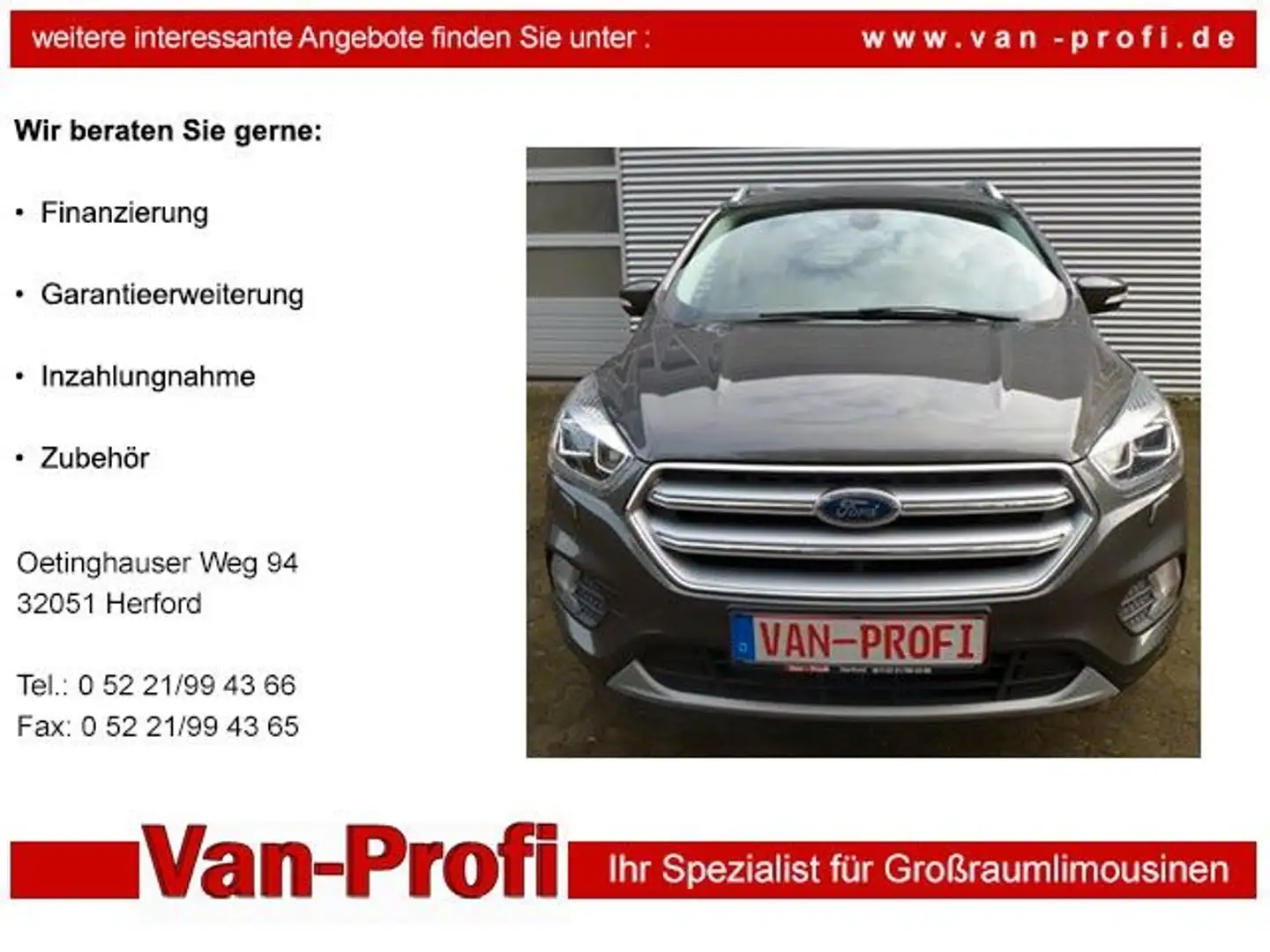Ford Kuga Titanium mit Navi u. abnb. AHK Grau - 1