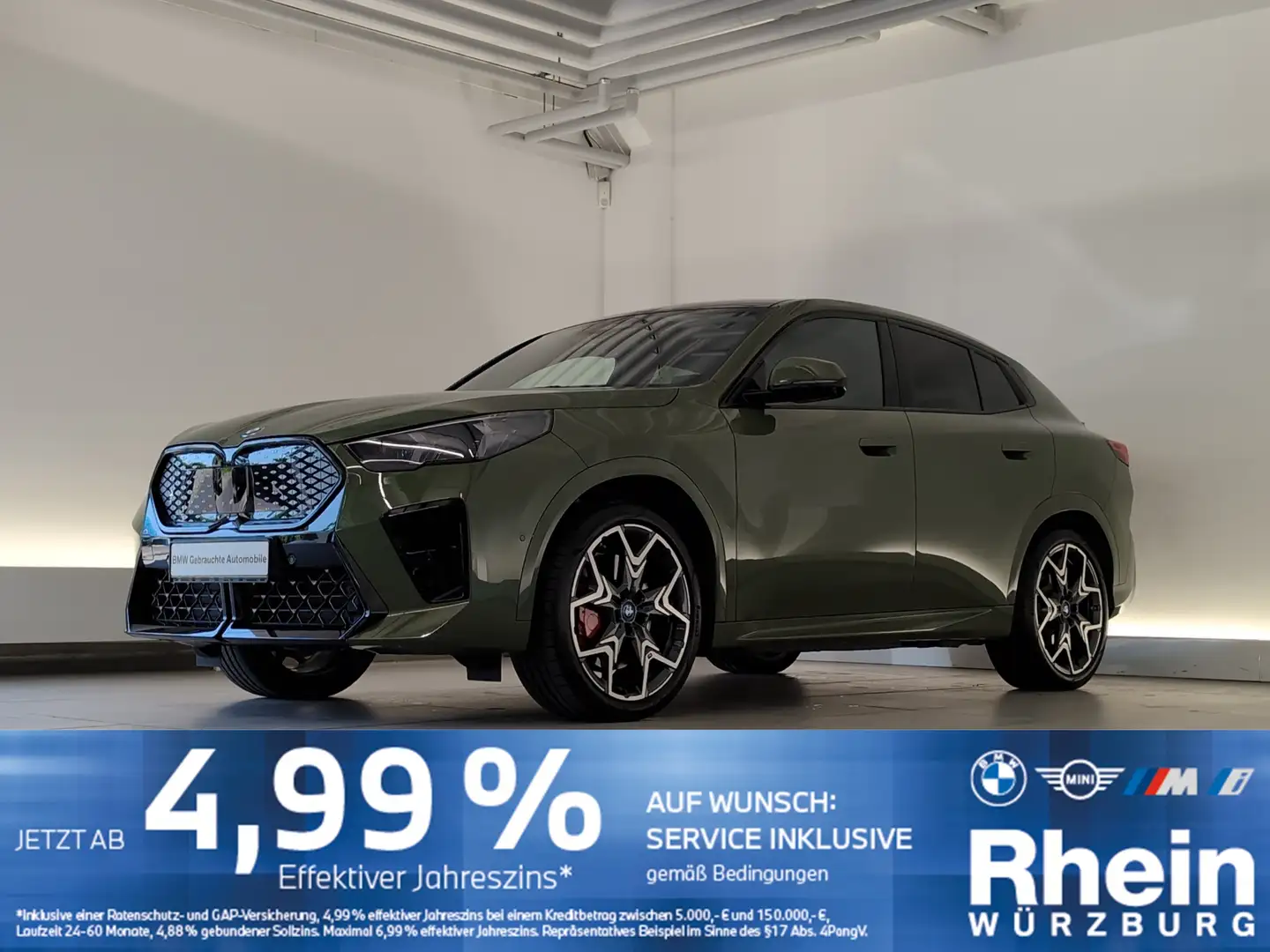 BMW iX2 xDrive30 M Sportpaket HUD/H&K/DAB Зелений - 1