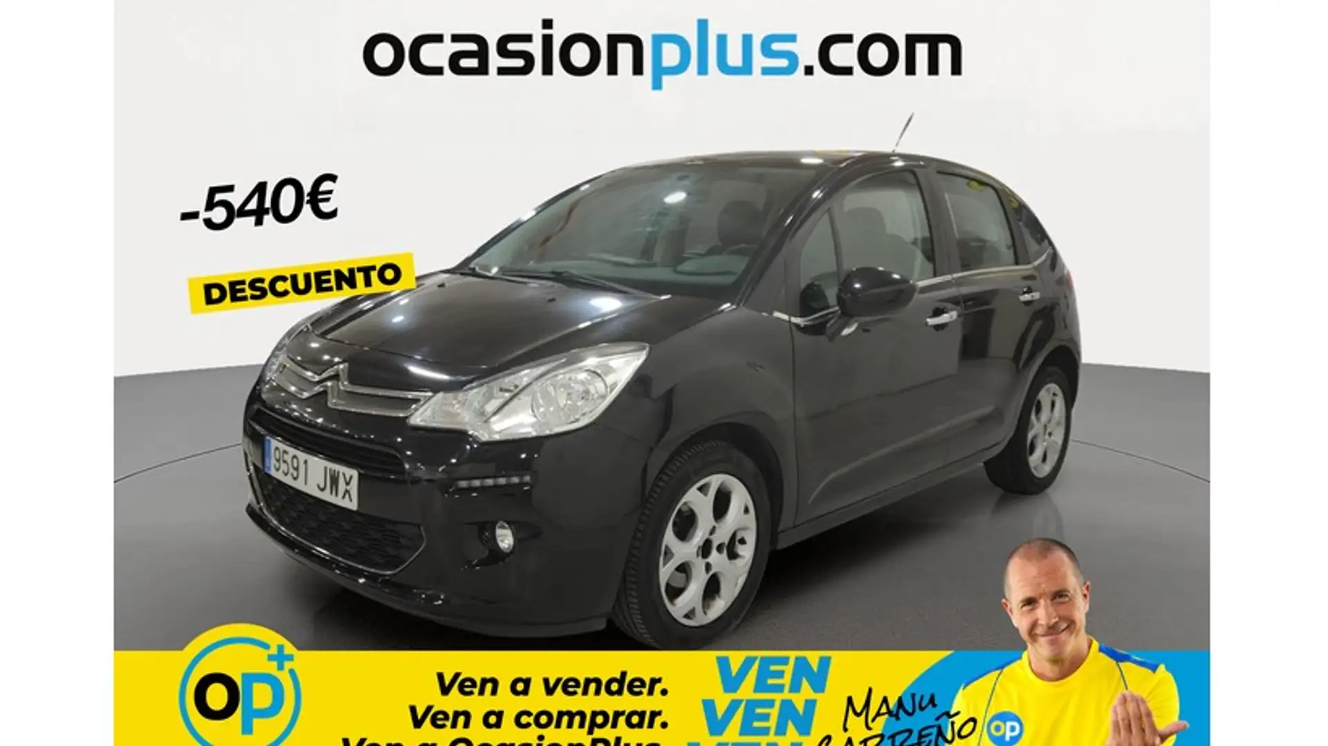 Citroen C3 1.6BlueHDi Tonic 75 Negro - 1