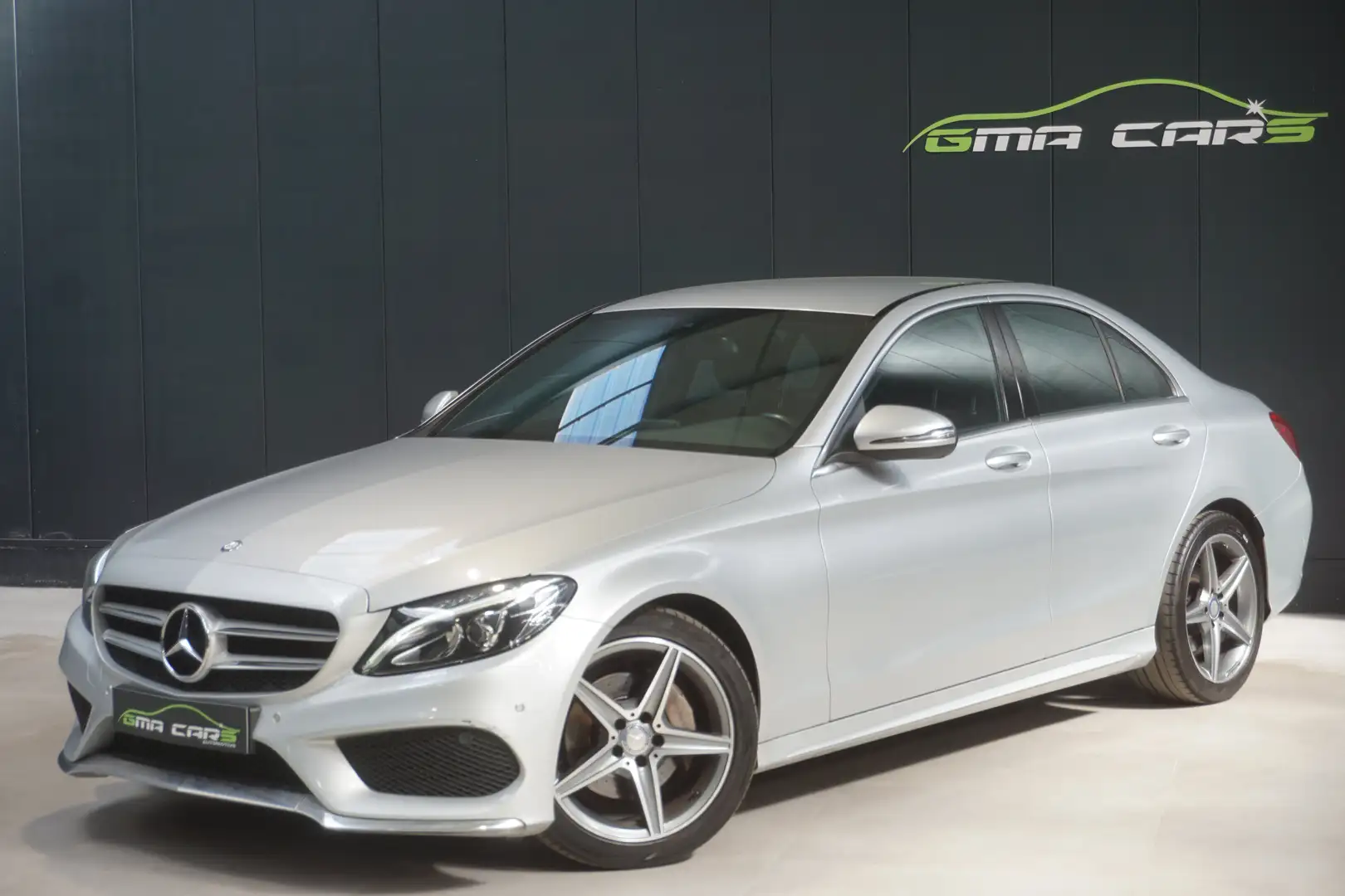 Mercedes-Benz C 180 d AMG Pack-Navi-Airco-Leder-119dkm-Garantie Argent - 1