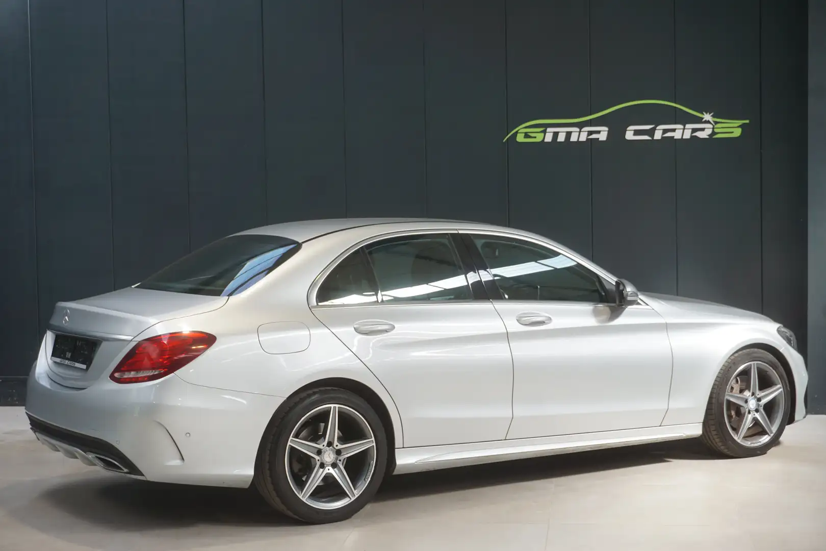 Mercedes-Benz C 180 d AMG Pack-Navi-Airco-Leder-119dkm-Garantie Argent - 2