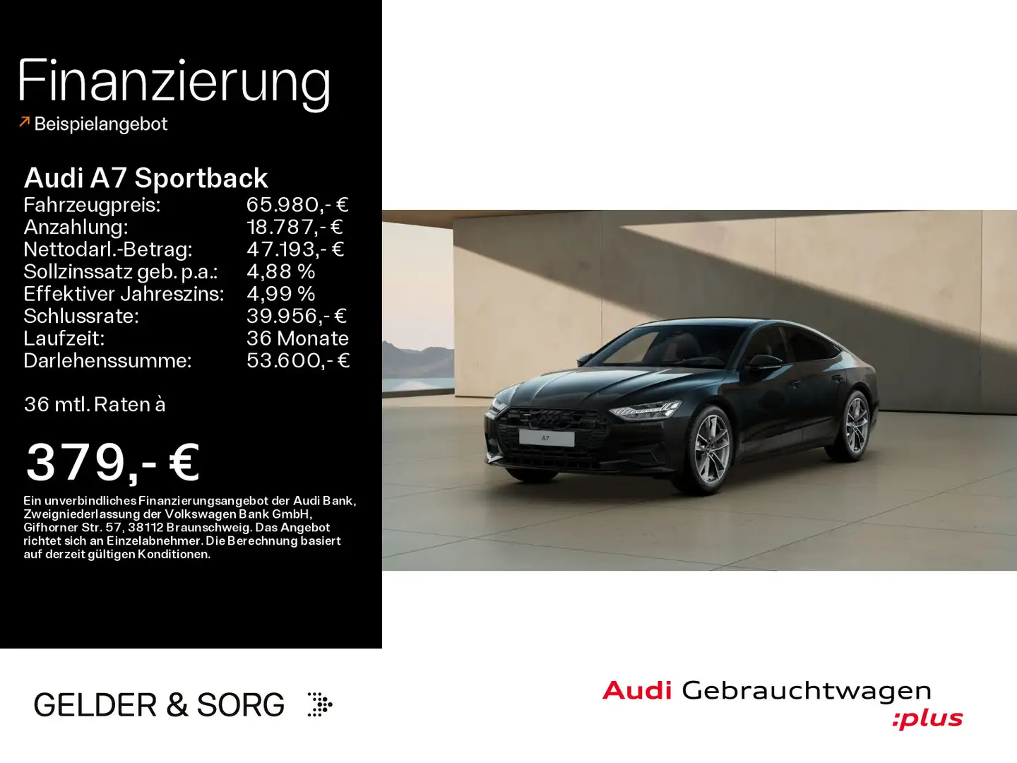 Audi A7 50 TDI quattro HDMatrix*Tour*huD* Schwarz - 1