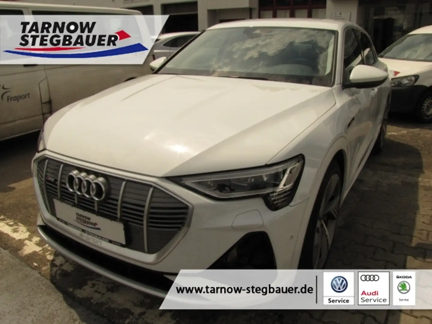 Audi e-tron 55 S line Leder Navi PDC SHZ Kamera B&O Weiß - 1