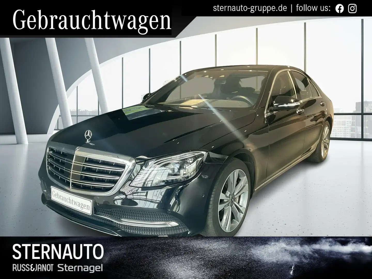 Mercedes-Benz S 450 S 450 Limousine Airmatic+Memory+Sound+360Kam+Distr Schwarz - 1