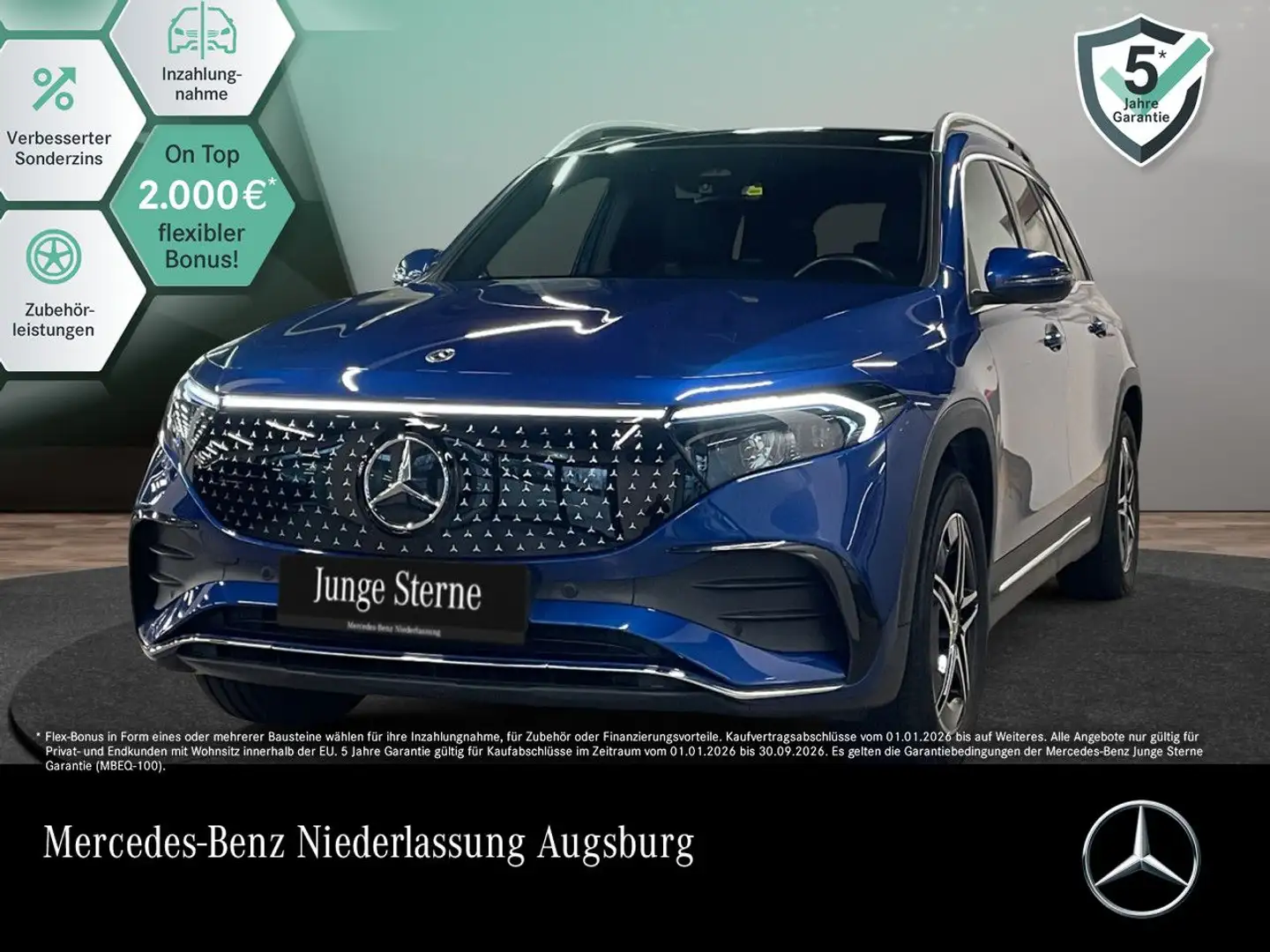 Mercedes-Benz EQB 300 4M AMG+PLUS-PAKET+PANO+KAMERA+MEMORY+SPUR Bleu - 1