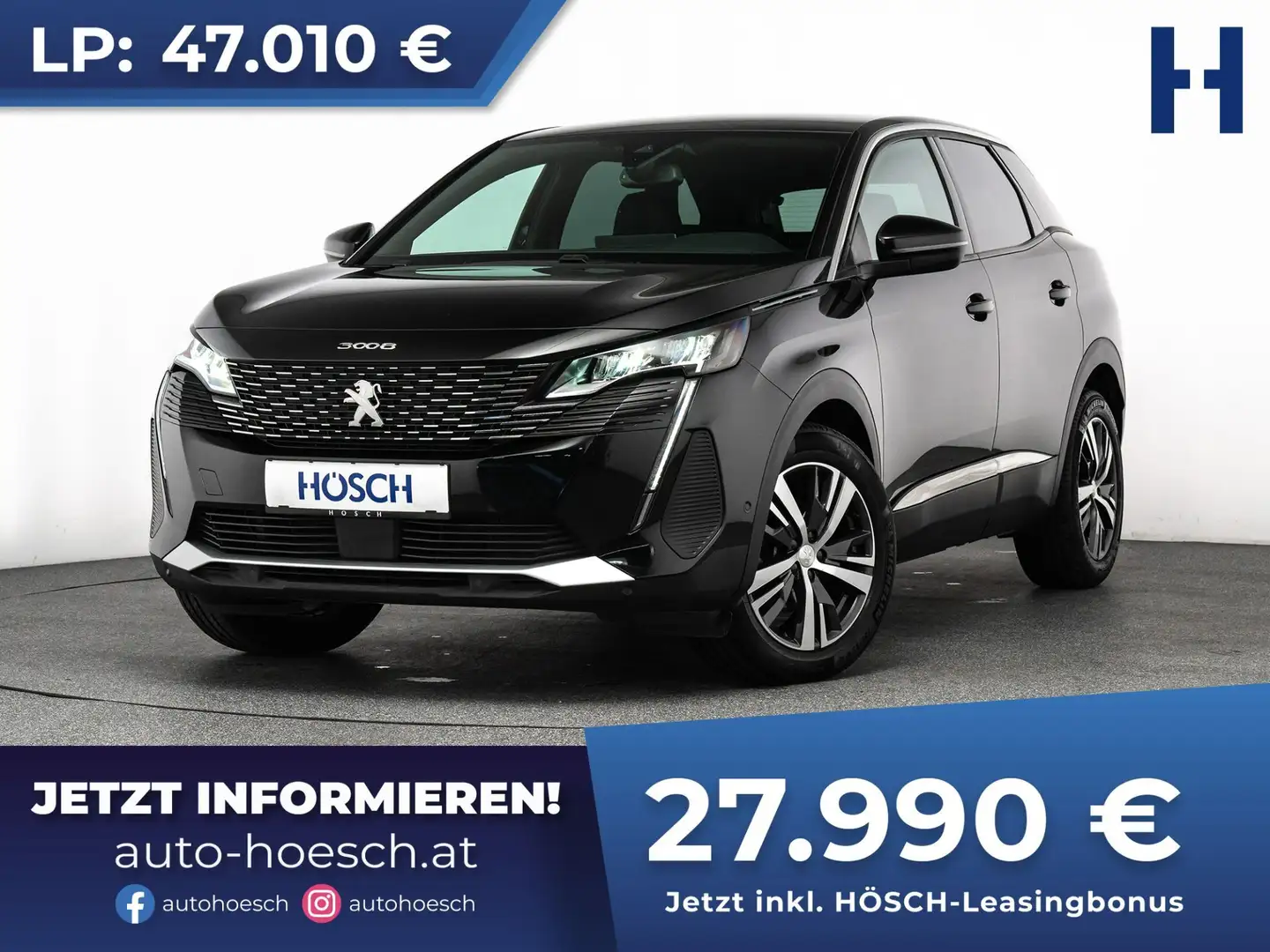 Peugeot 3008 SUV PureTech 130 Allure Aut. WENIG KM -40% Schwarz - 1