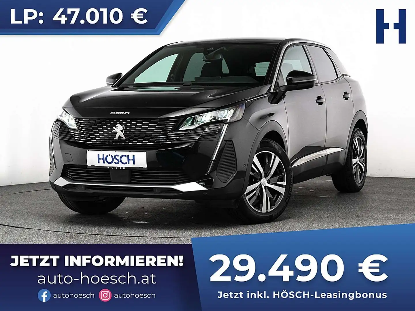 Peugeot 3008 SUV PureTech 130 Allure Aut. WENIG KM -37% Schwarz - 1