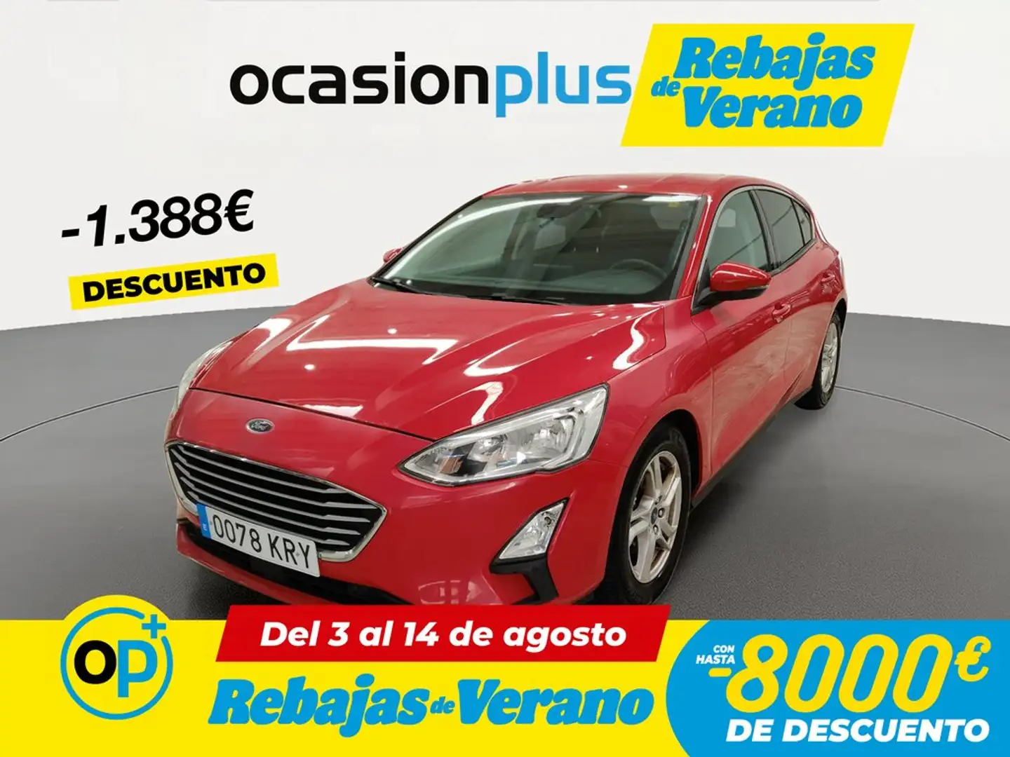 Ford Focus 1.0 Ecoboost Trend+ 125 Rojo - 1