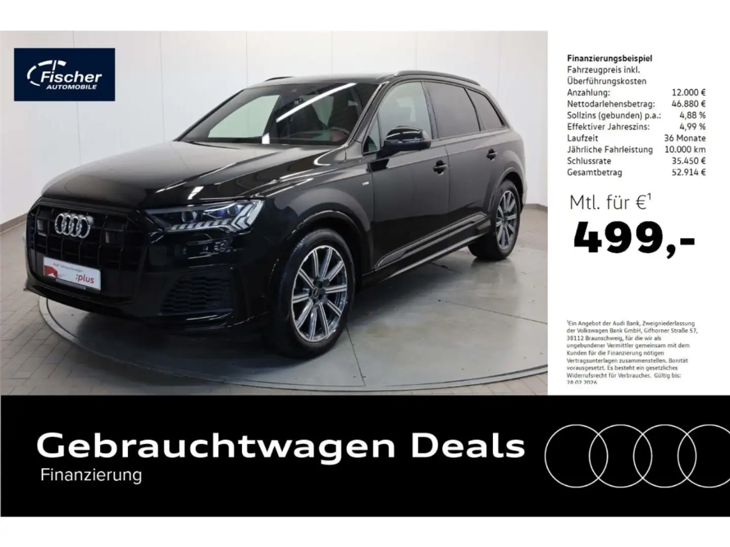 Audi Q7 55 TFSI quattro S-Line Schwarz - 1