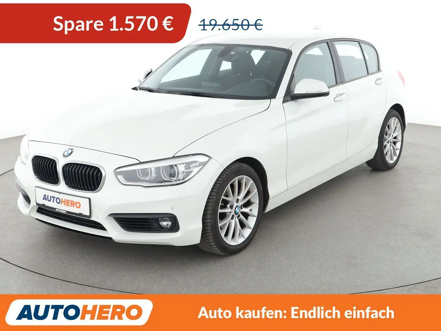 BMW 118 118d Advantage Aut.*NAVI*TEMPO*LED*PDC*SHZ* Weiß - 1