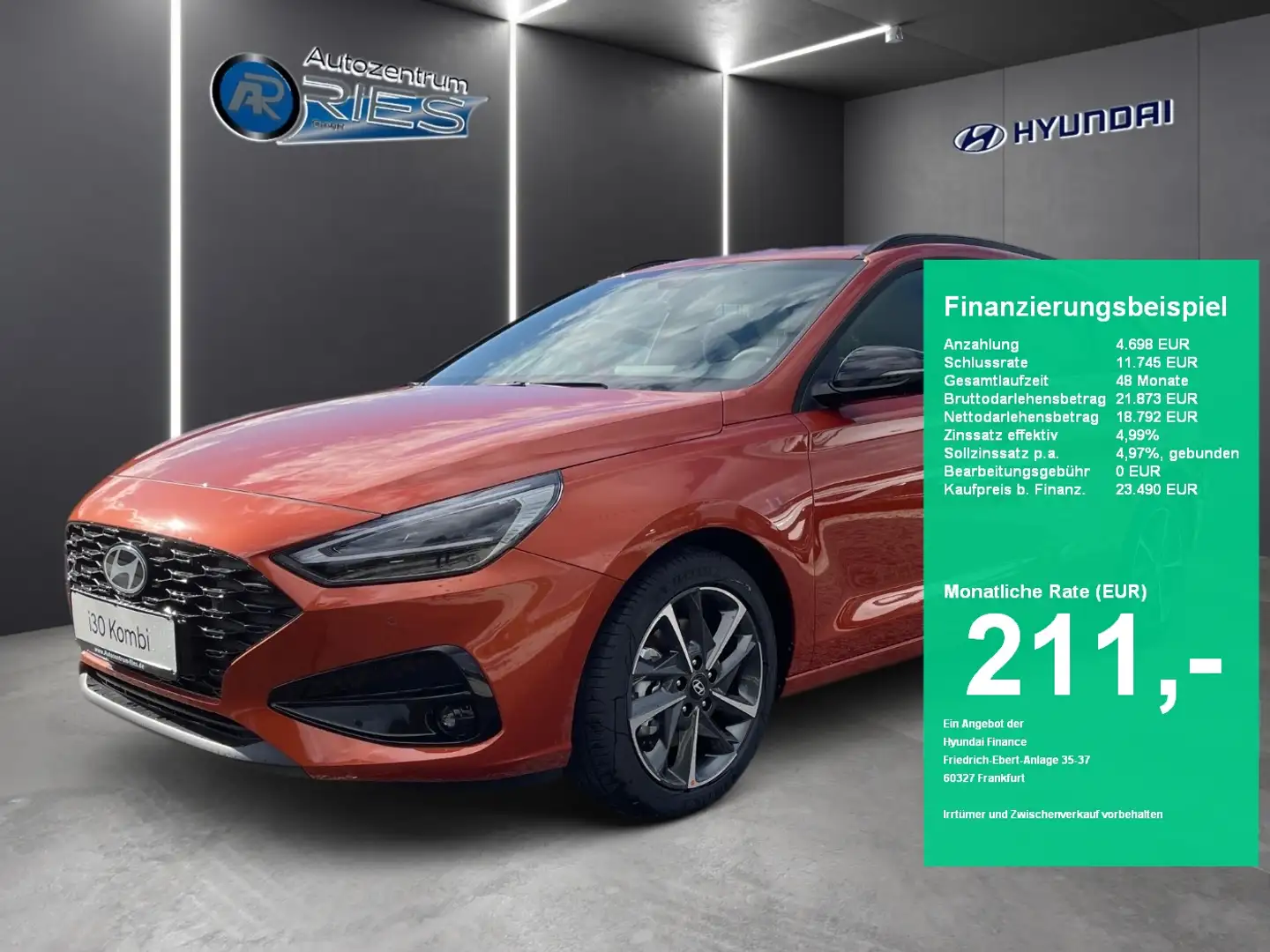 Hyundai i30 cw 1.5 T-GDI KlimaA*LED*Navi*SHZ*2xKlima*LM Orange - 1