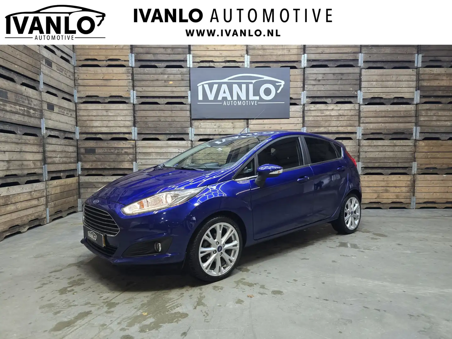 Ford Fiesta 1.0 EcoBoost Titanium Navi Clima pdc 17"lm 125 pk Bleu - 1