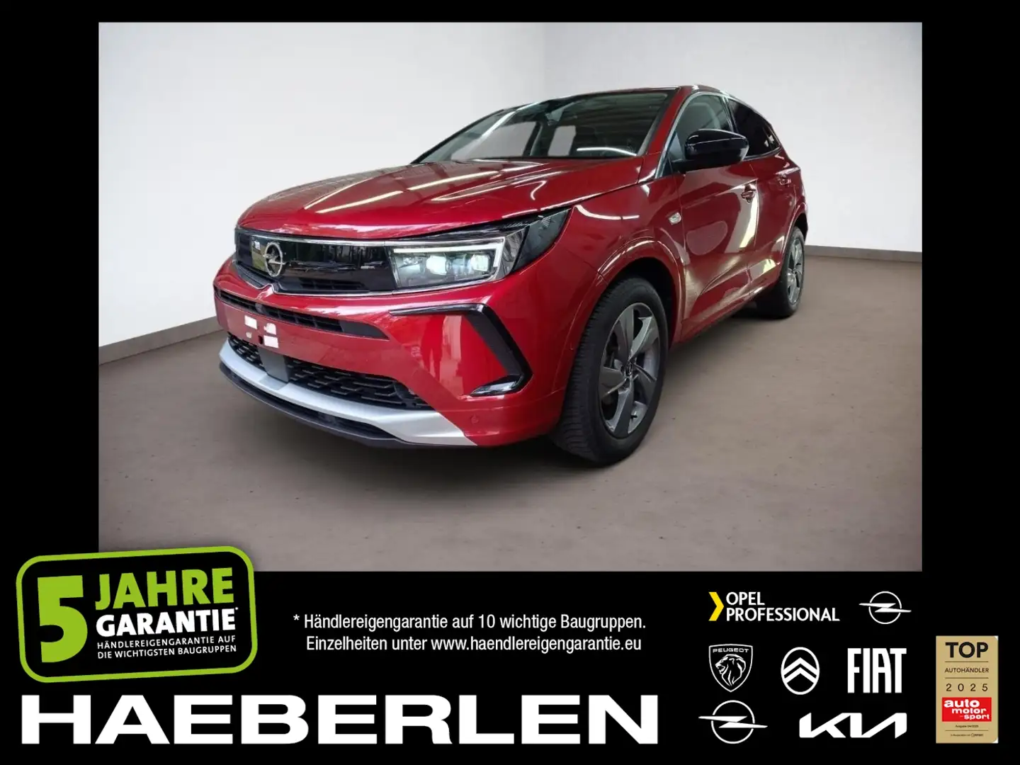 Opel Grandland 1.2 Turbo Elegance NAVI KAM AGR-Sitze Rouge - 1