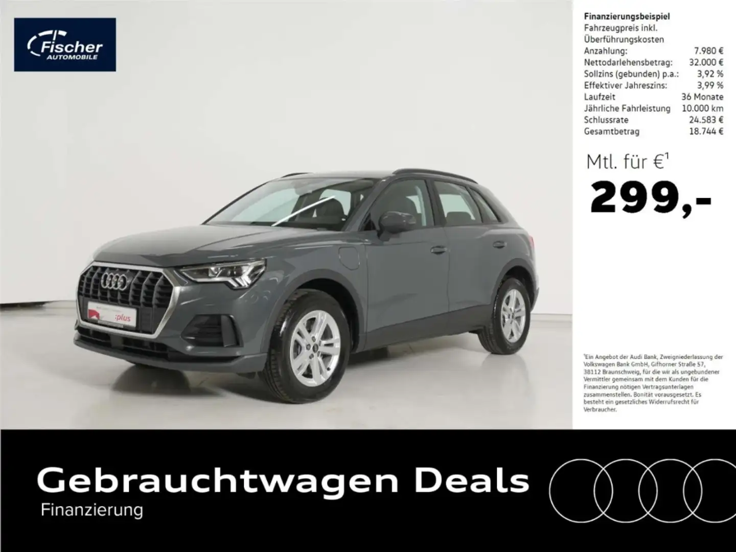 Audi Q3 45 TFSI e NAV/LED/Leder/RFK/AHK-Vorb./el.Heck Grau - 1