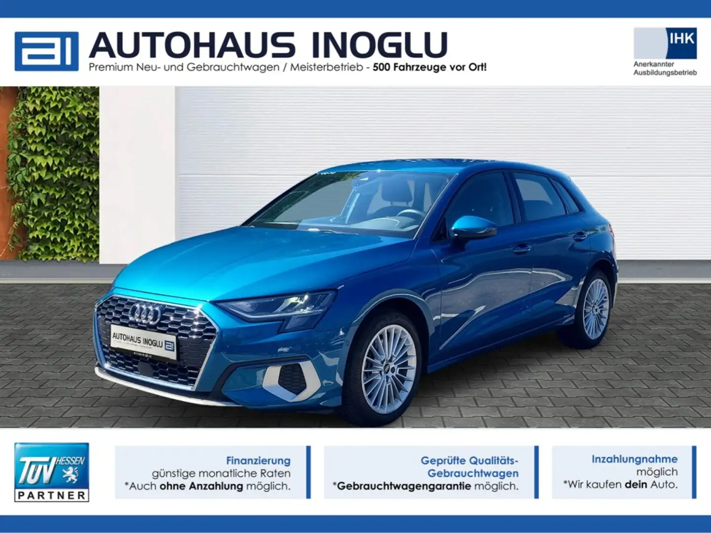 Audi A3 Sportback 40 qu. advanced S-tronic R-Kam+ACC+ Blue - 1