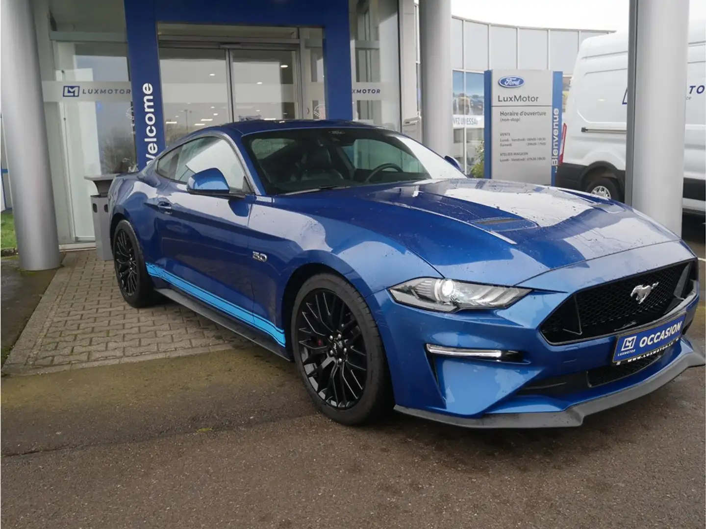 Ford Mustang 5.0 Ti-VCT V8 GT A10 449cv Bleu - 2