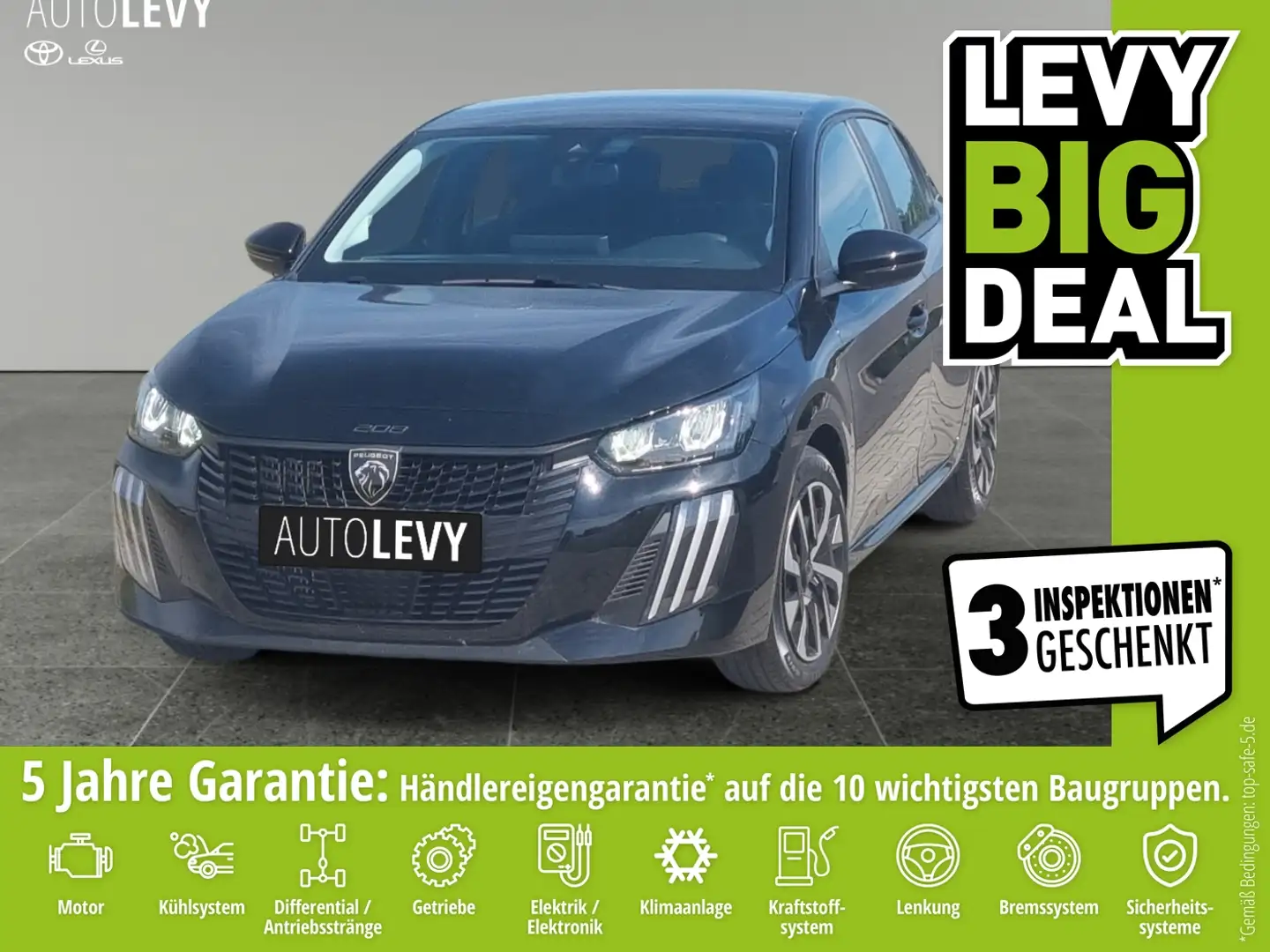 Peugeot 208 1.2 PureTech 100 Active +SOFORT+Sitzheizung+ Schwarz - 1