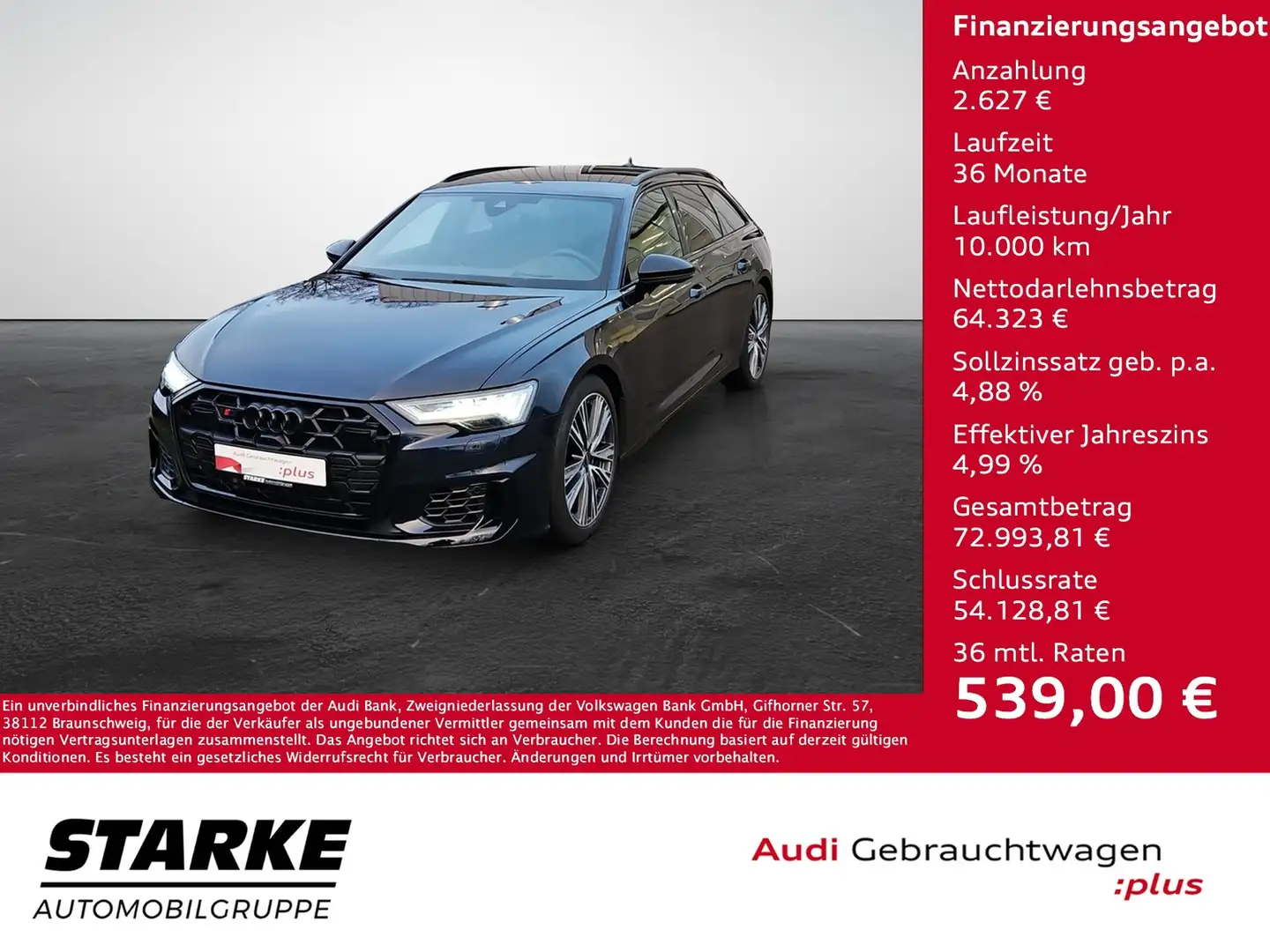 Audi S6 Avant TDI tiptronic quattro NaviPlus Matrix Hea... Blau - 1