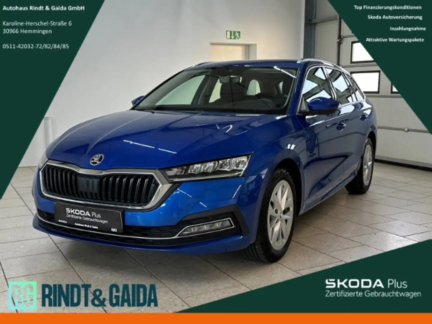 Skoda Octavia 2.0 TDI DSG Combi Style AHK Navi ACC Blau - 1