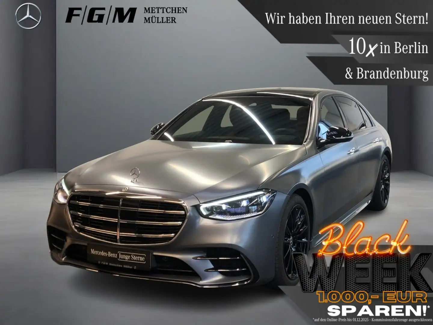 Mercedes-Benz S 580 e lang AMG/Pano/Distr/KeyG/Burm/Servoschlie Gris - 1