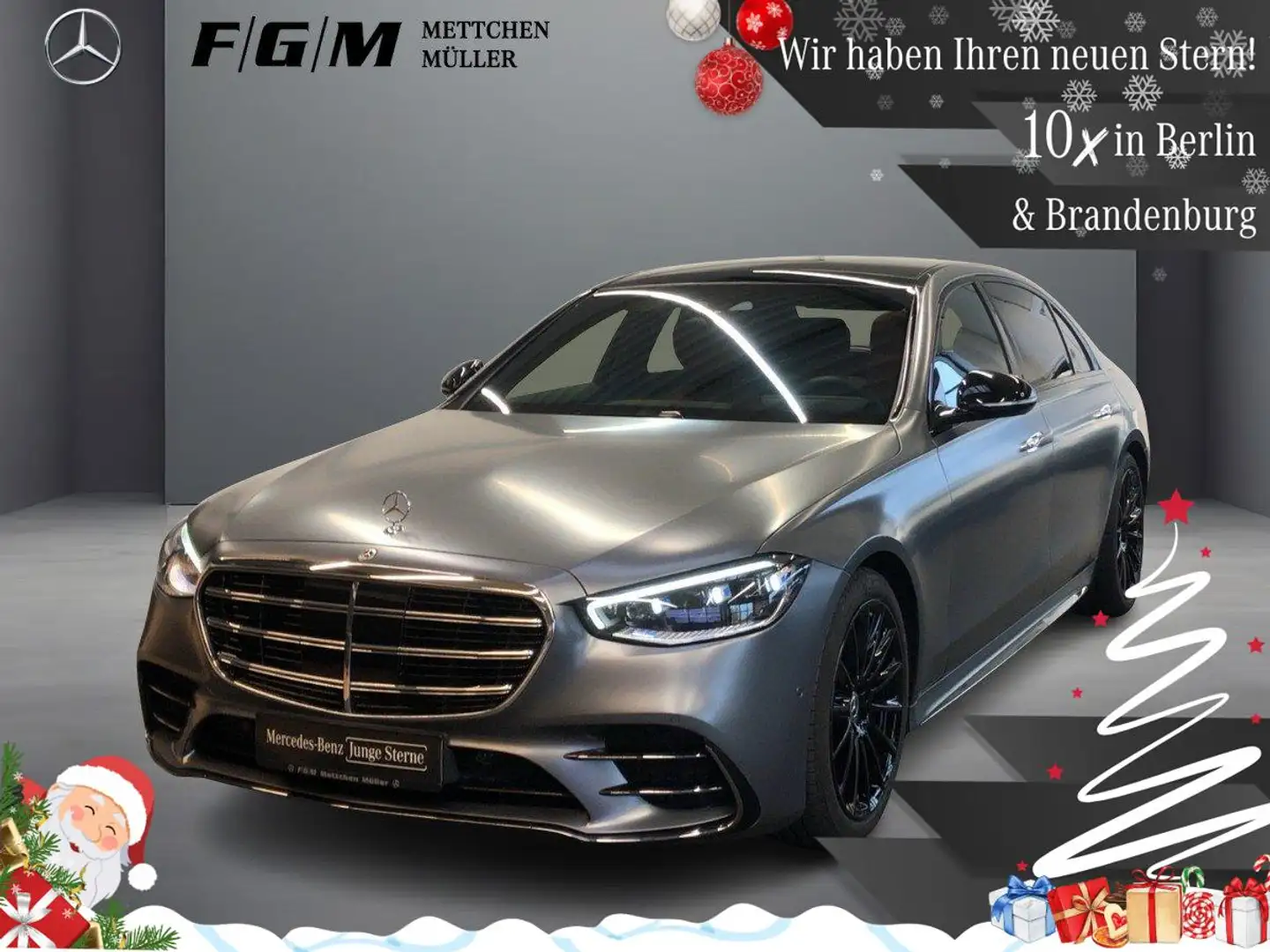 Mercedes-Benz S 580 e lang AMG-Line Burm|DigiLight|HeadUp|TWA Gris - 1