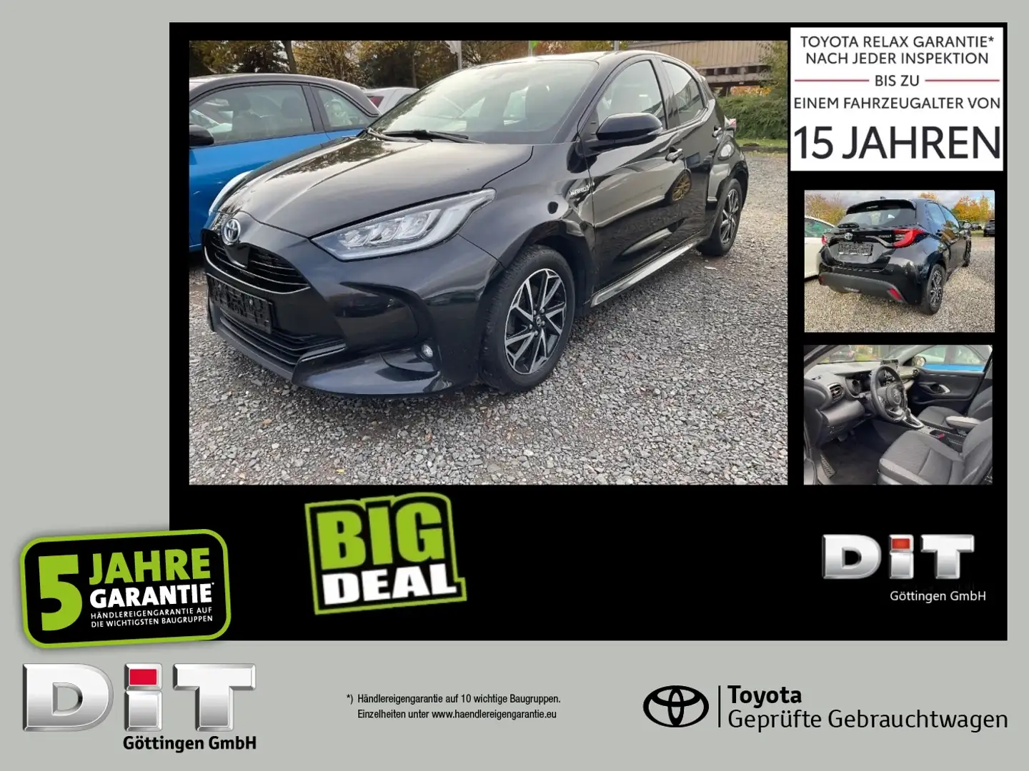 Toyota Yaris 1.5l Hybrid Comfort Shz, Kamera, BT Schwarz - 1