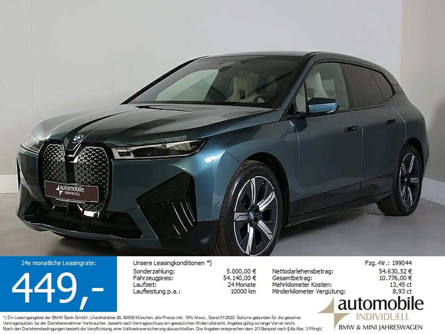 BMW iX xDr. 40 Sportpaket Laser ACC H&K Widescreen Blauw - 1