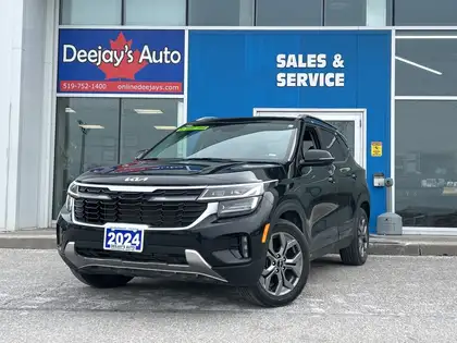 Black 2024 Kia Seltos EX AWD SUV / Crossover All-Wheel Drive Continuously Variable Transmission