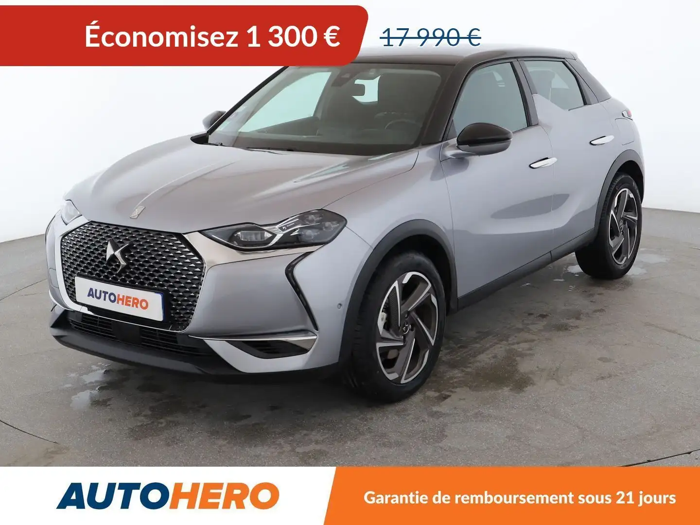 DS Automobiles DS 3 Crossback 1.2 PureTech Grand Chic Automatique Gris - 1