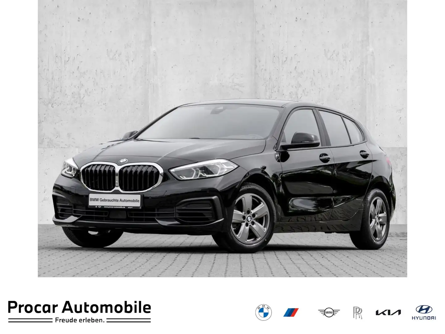 BMW 118 i NAVI LED PDC V+H Tempomat Sitzheiz. Klima Zwart - 1