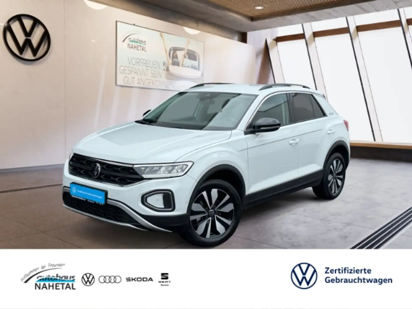 Volkswagen T-Roc 1.0TSI Goal LED NAVI 17'' 2Z-KLIMA LIGTASS. ACC TR Weiß - 1