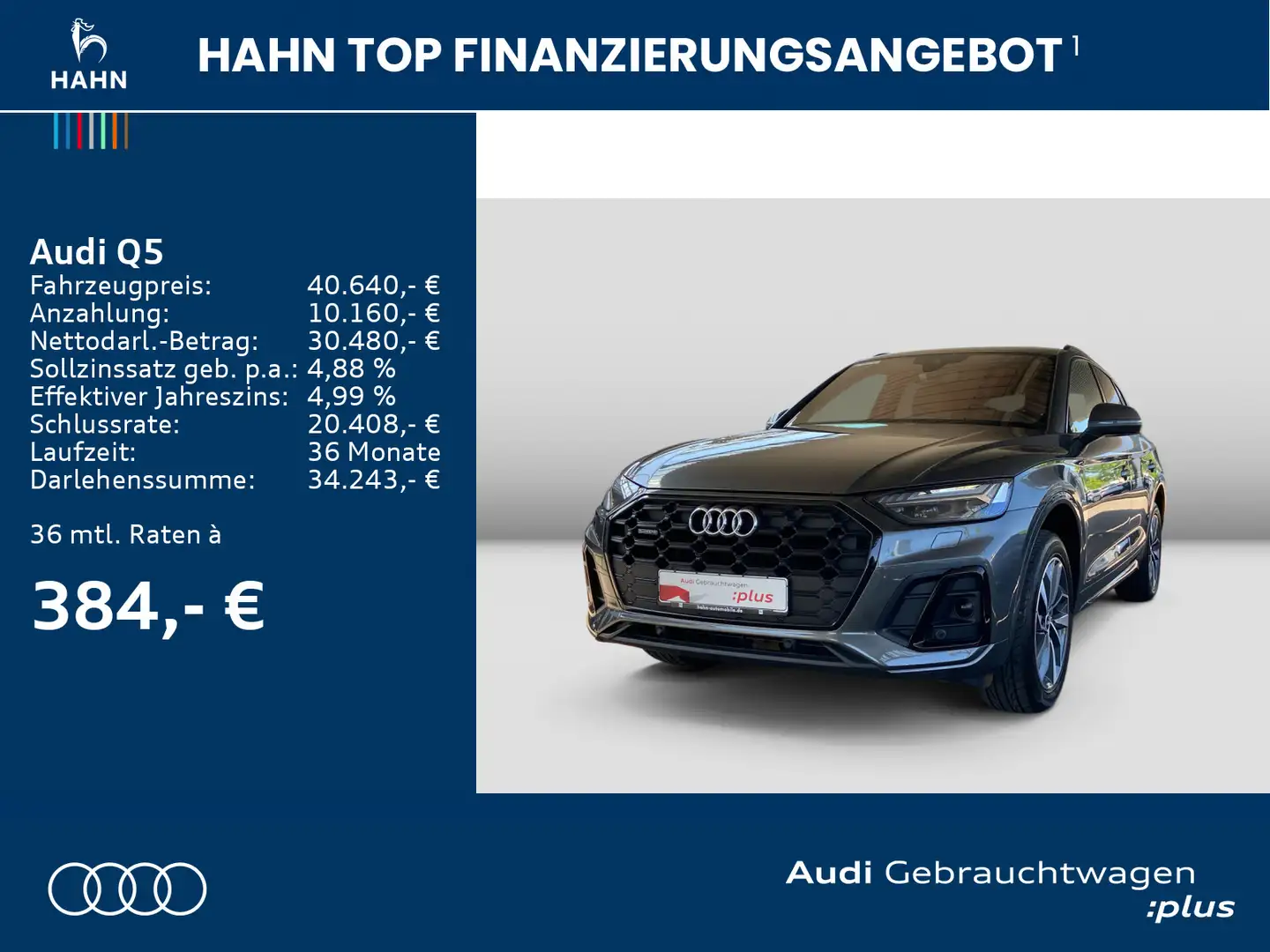Audi Q5 40TDI quattro S trc S line Virtual CAM AHK Grau - 2