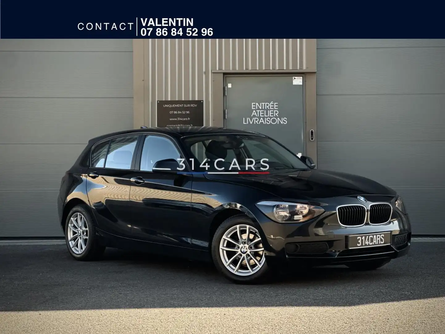 BMW 114 114i  BERLINE F20 Lounge Plus Noir - 1