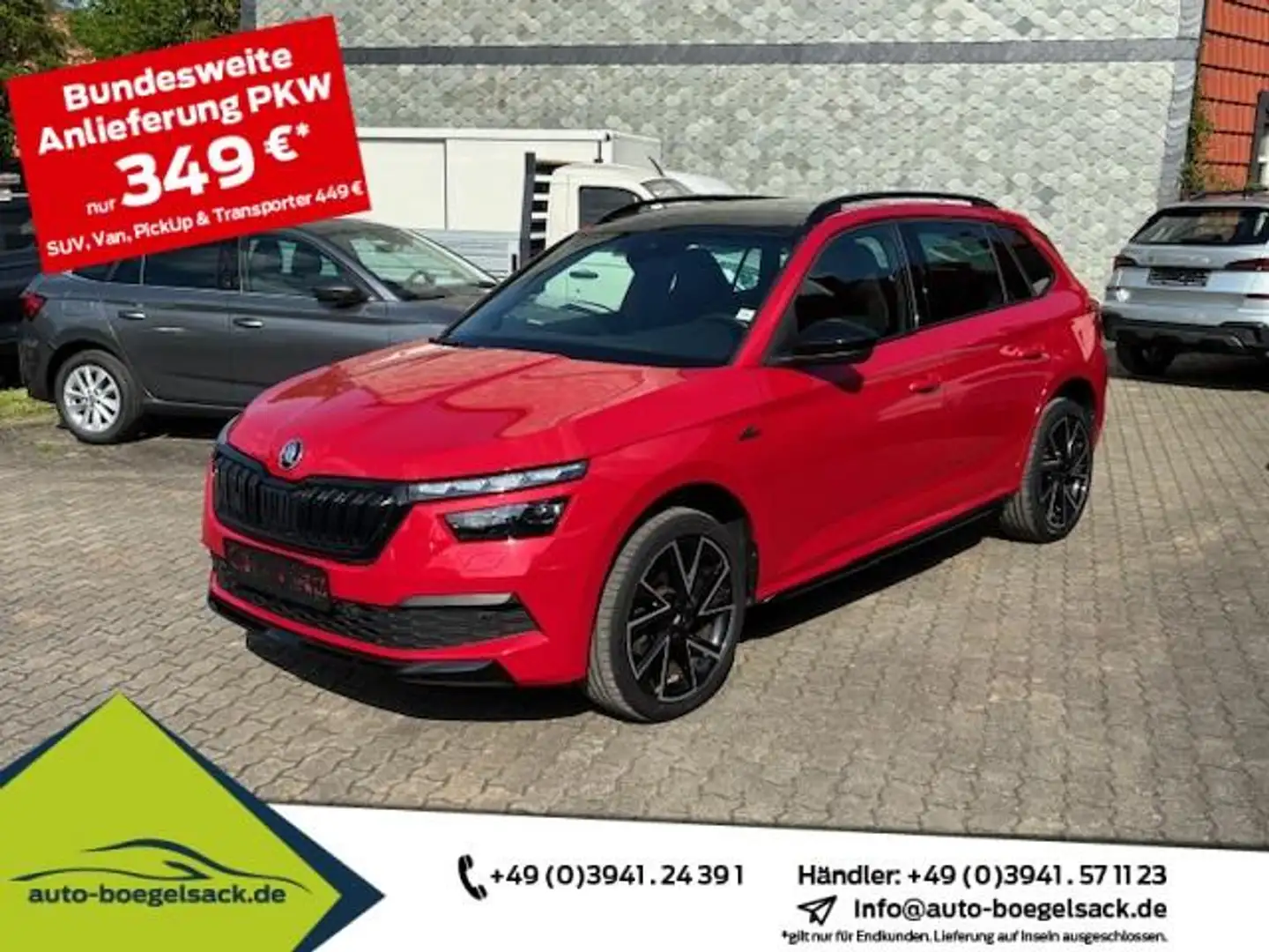 Skoda Kamiq 1.5 TSI DSG MONTE CARLO+LED+NAVI+AHK+PANORAMA Rot - 1