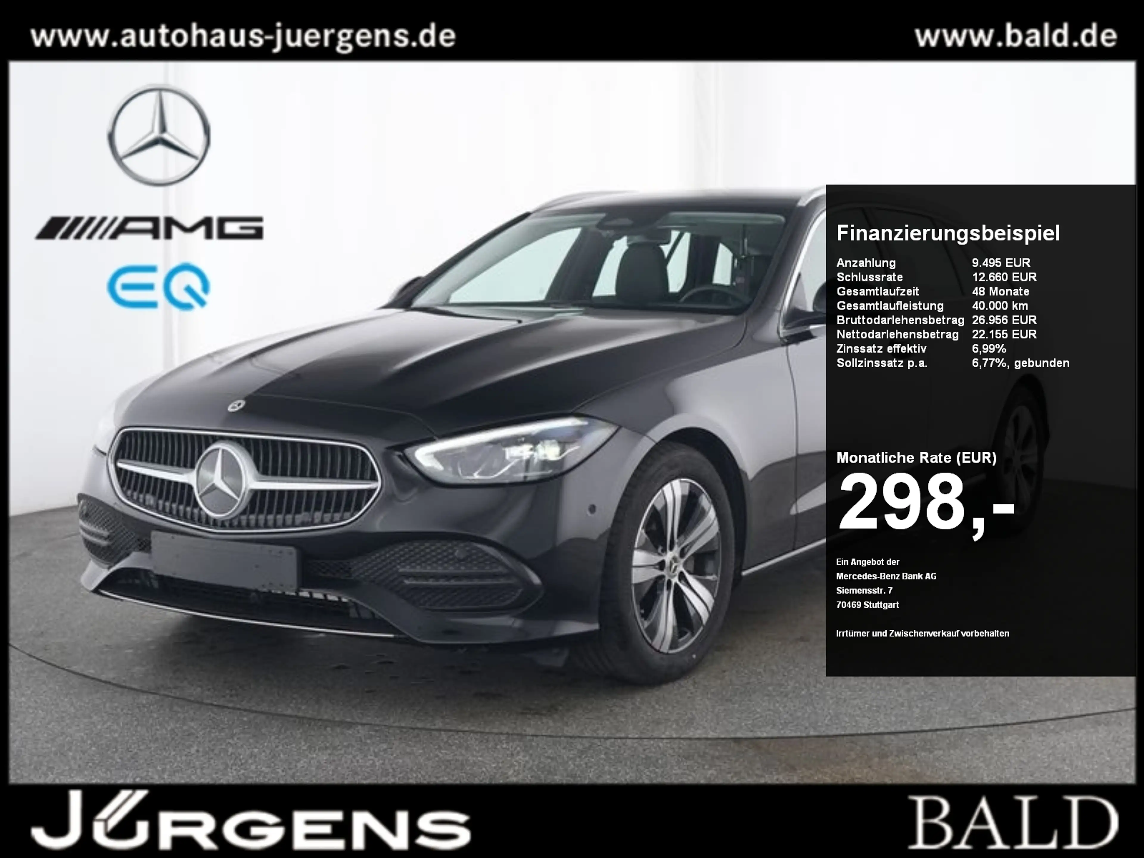 Mercedes-Benz C 180 T Avantgarde/LED/Cam/Memo/Totw/EASY-P/17'