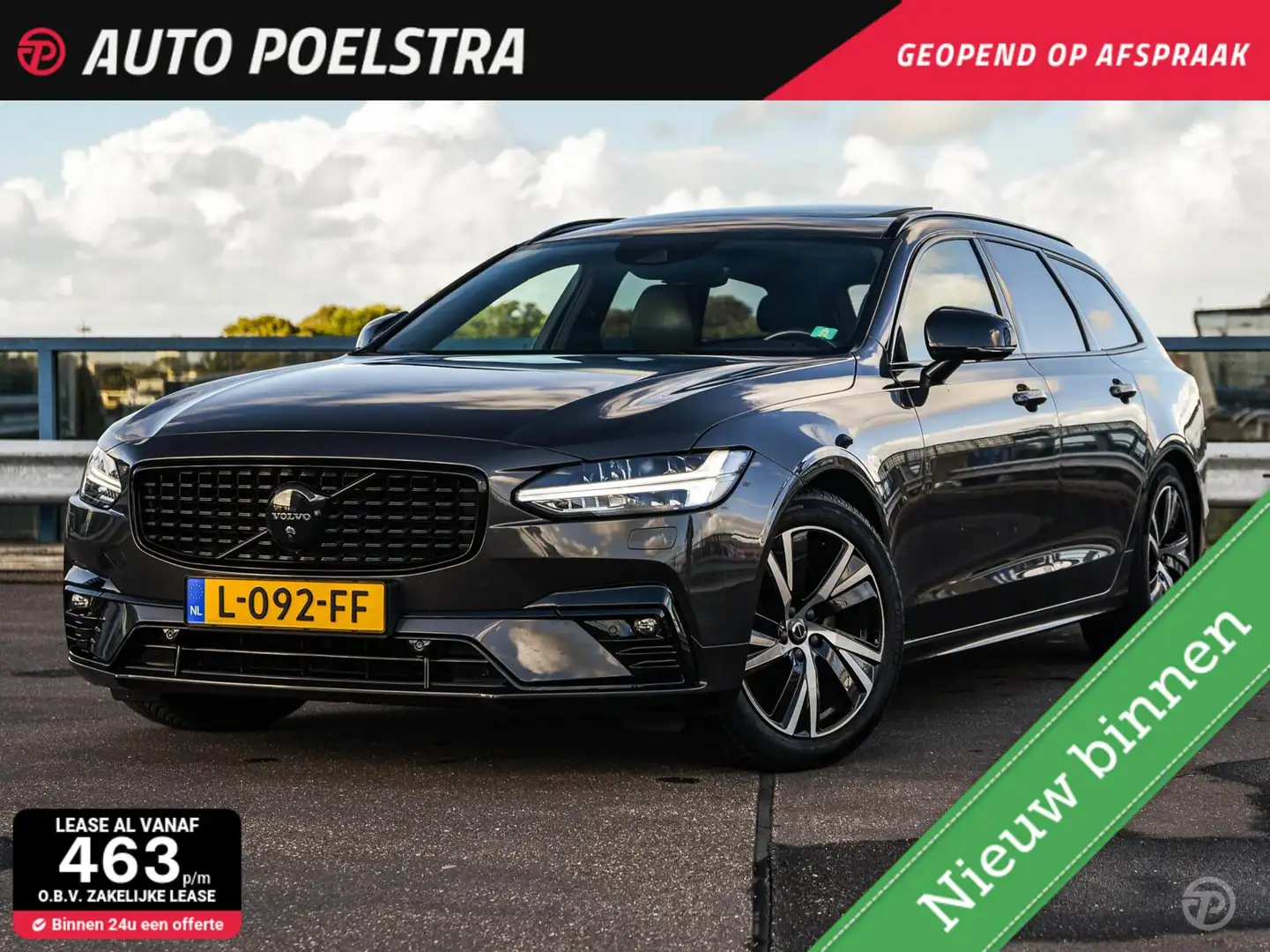 Volvo V90 2.0 B4 R-Design Panoramadak Trekhaak HUD Rondomzic Gris - 1