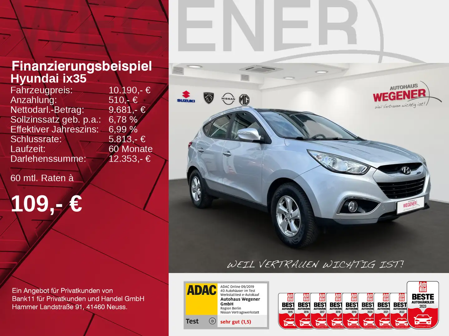 Hyundai iX35 IX35 2.0 | PDC | ALLWETTER | SITZHEIZUNG Silber - 2