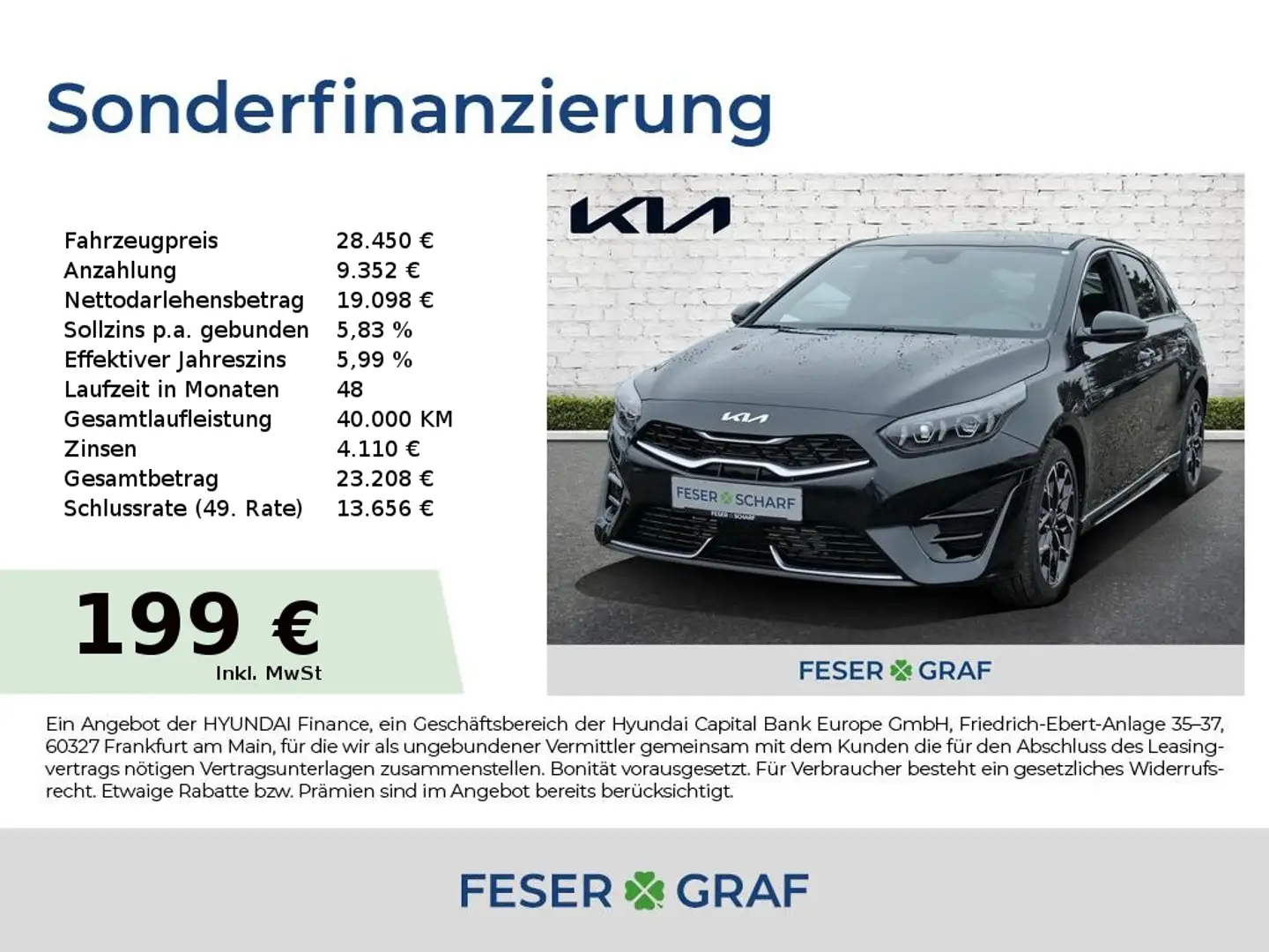 Kia Ceed / cee'd 1.5T 140 DCT7 GT Line TECHNIK Negro - 1